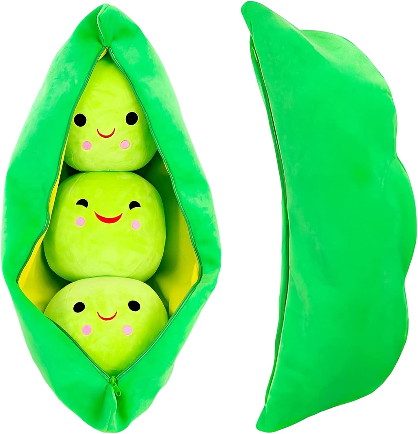 AOQI Giant Peas in a Pod Plush Pillow Set