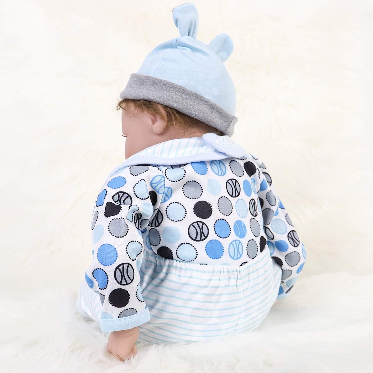 ENADOLL 22 Reborn Baby Blue Elephant Outfit Set