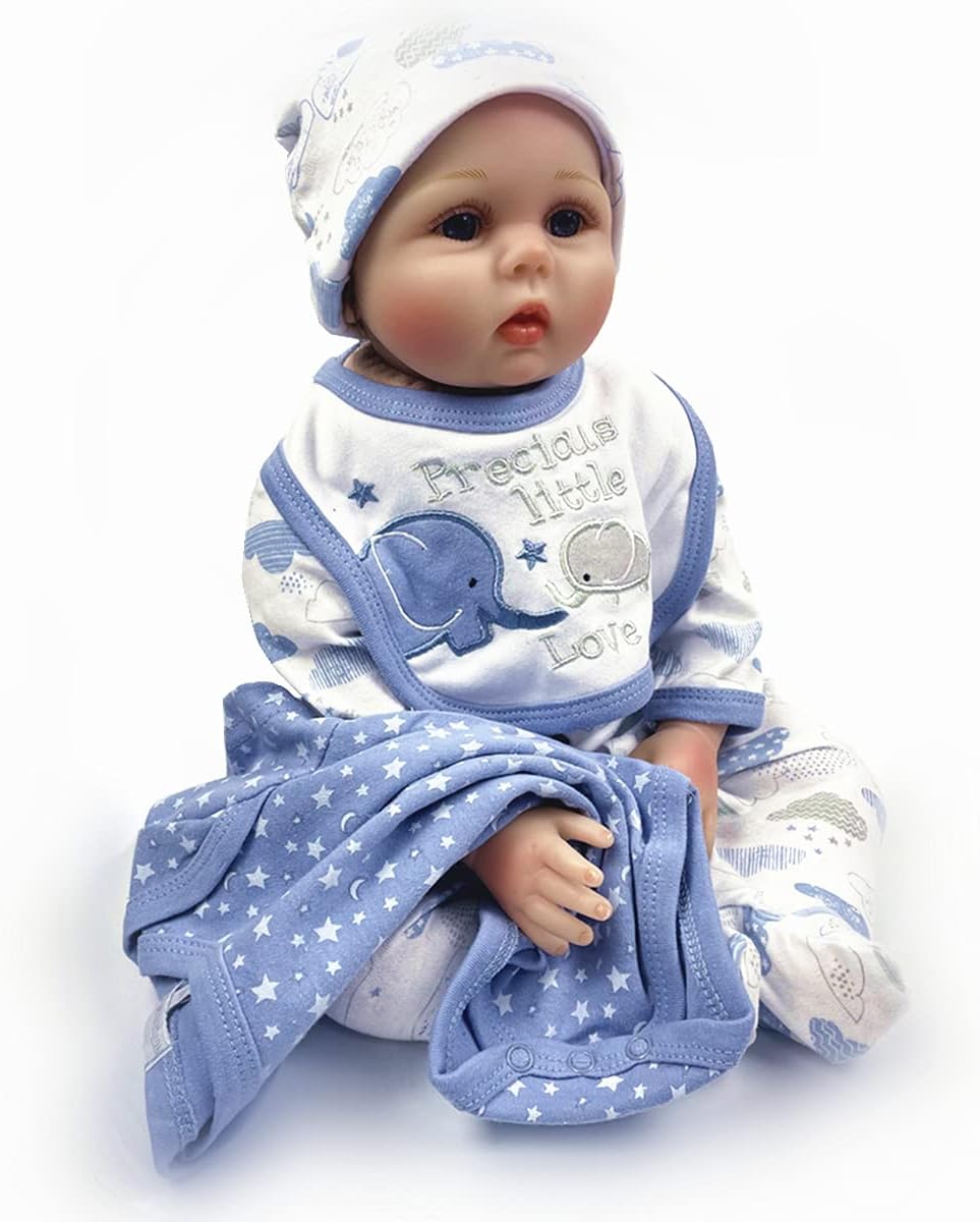 Pedolltree Reborn Baby Boy Dinosaur Outfit 5pcs Set
