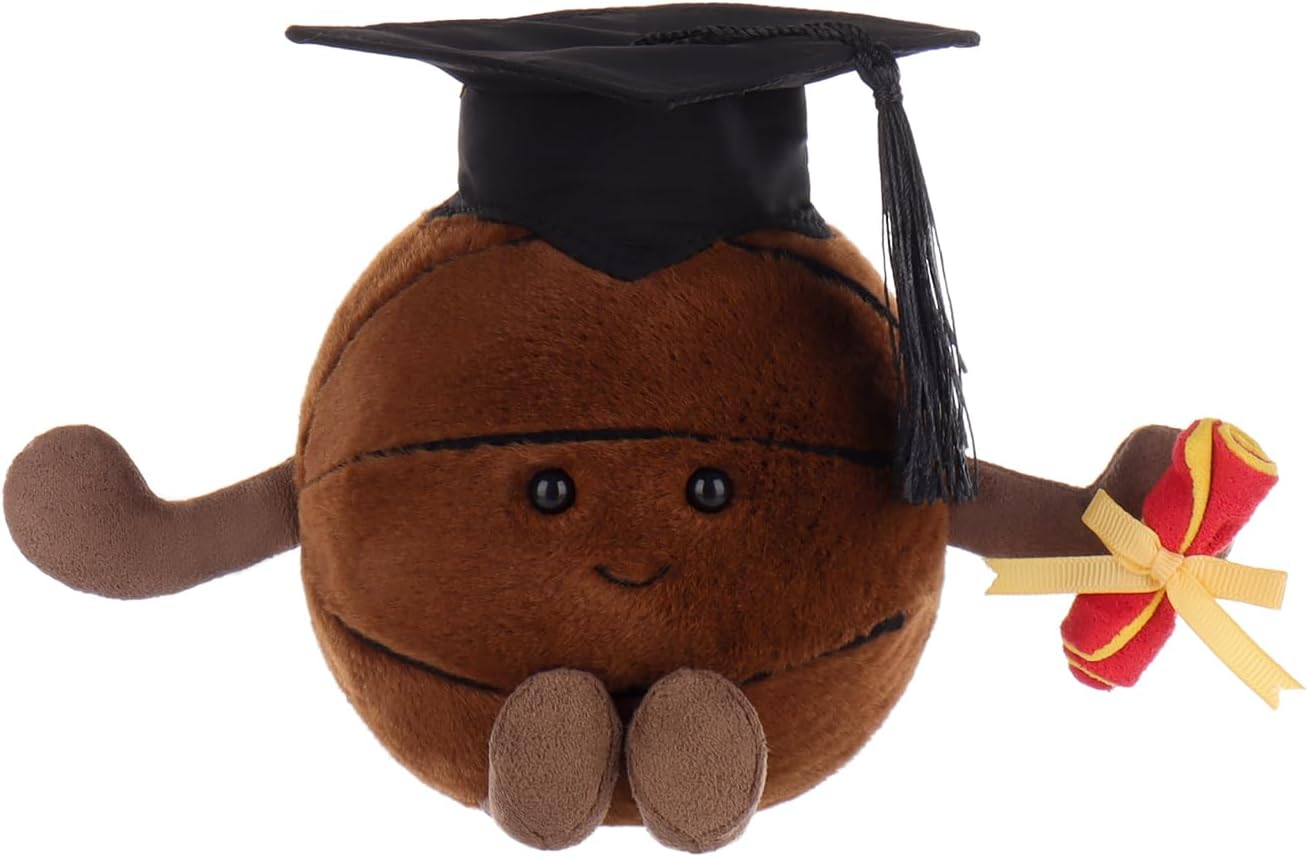 Apricot Lamb Graduated Basketball Plush Toy for Kids
