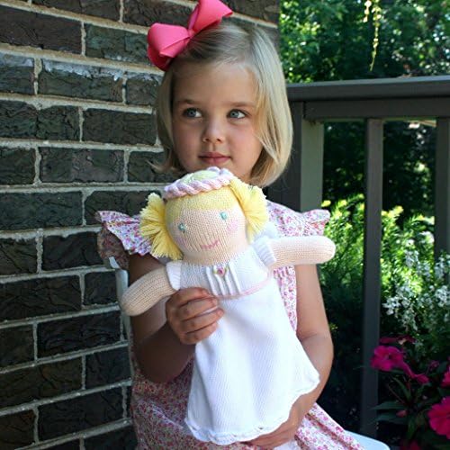 ZUBELS Baby Girls 12-Inch Hand-Knit Angel Toy