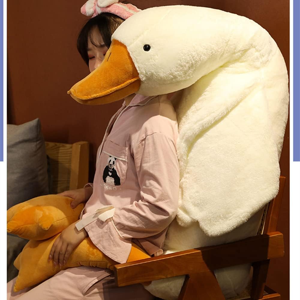 FANGYU Goose Plush Pillow Toy Big White Swan for Everyone