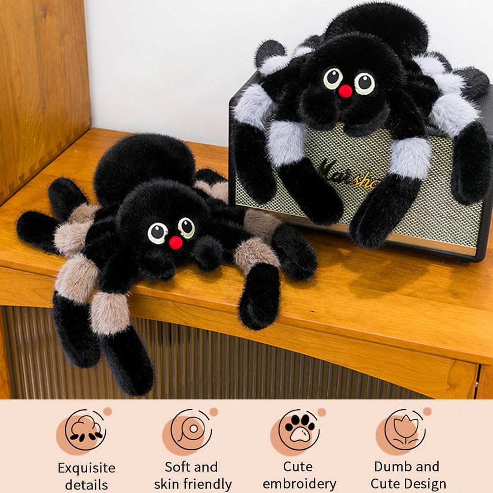 Red Nose Spider Plush Pillow for Halloween Birthday Gifts