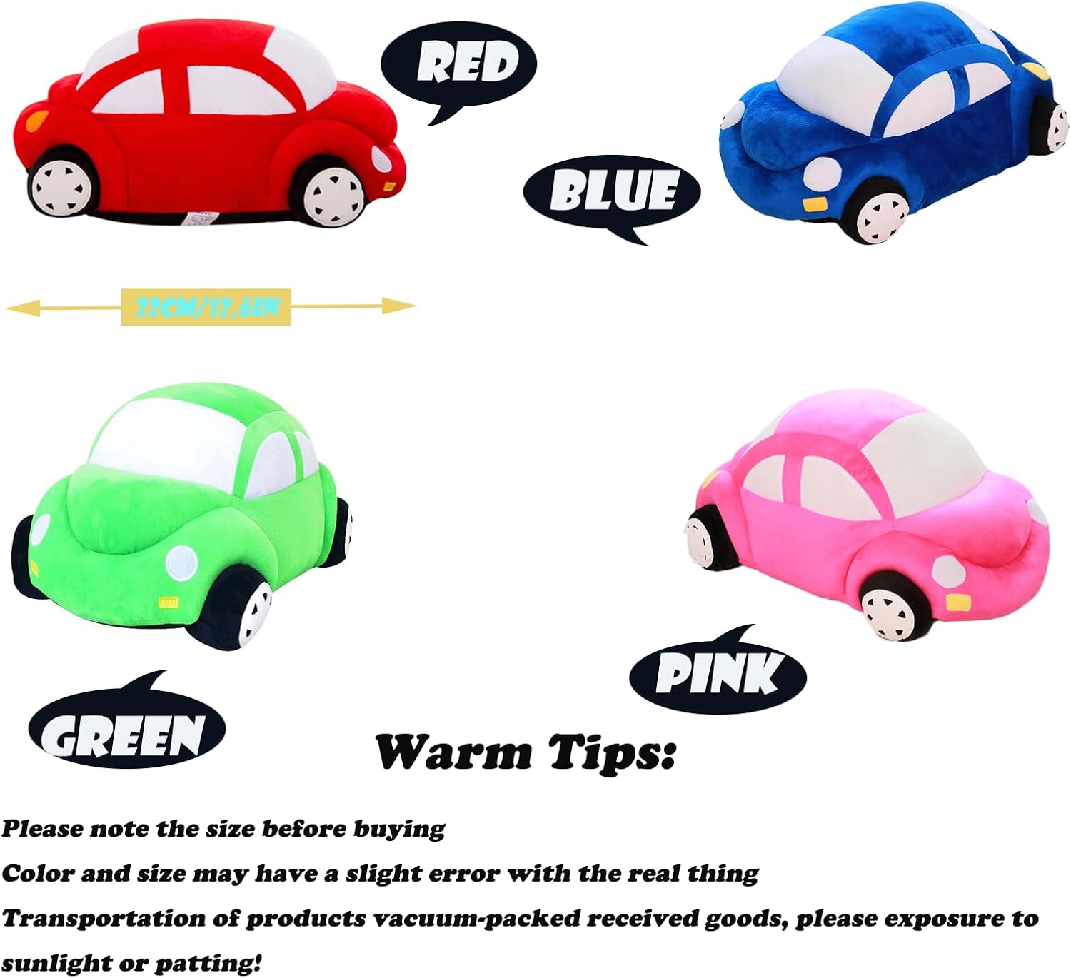 CHELEI2019 Blue Car Plush Pillow Toy 126 Inch
