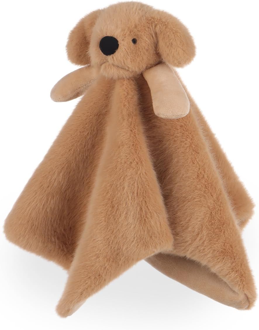 Apricot Lamb Taupe Security Blanket for Babies 1