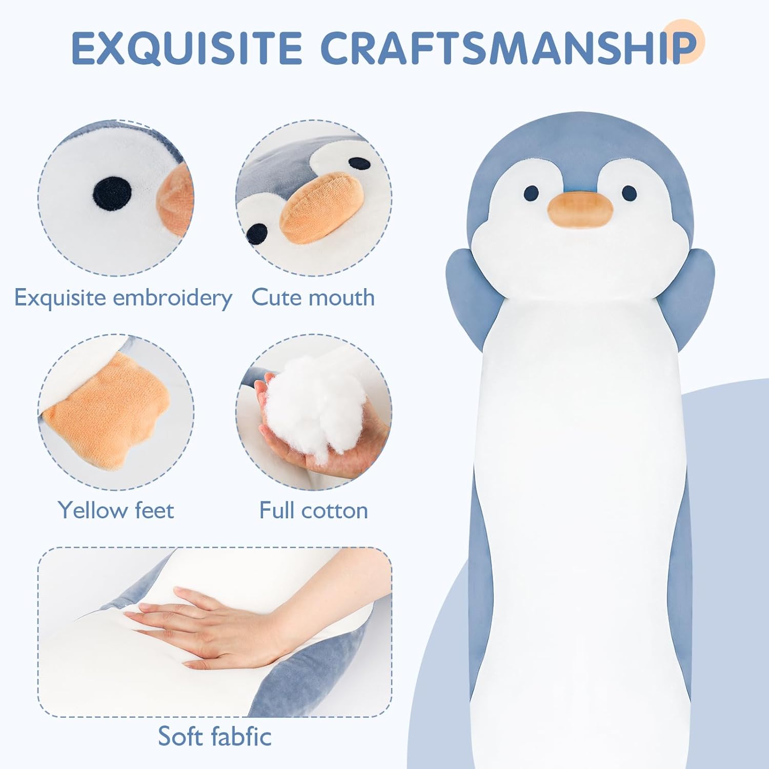 36 Soft Penguin Plush Pillow Toy for Kids and Adults