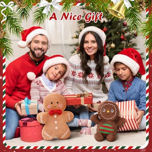 Christmas Gingerbread Man Plush Pillow Decor 1