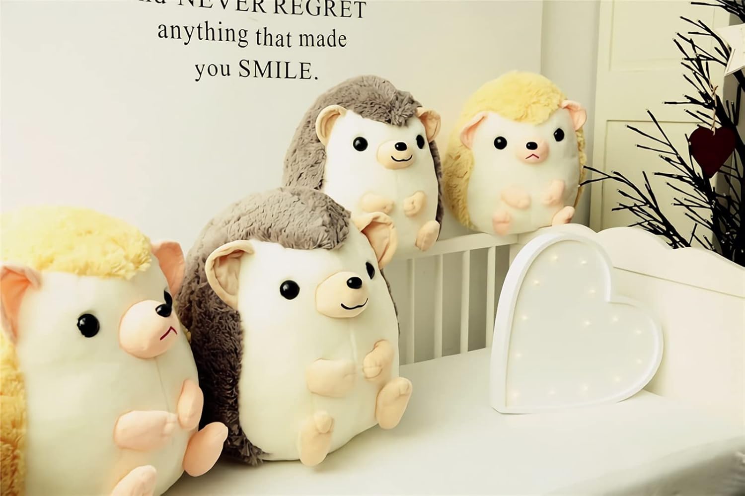 Cute Hedgehog Plush Pillow - Gray 137 Inch Cuddly Toy