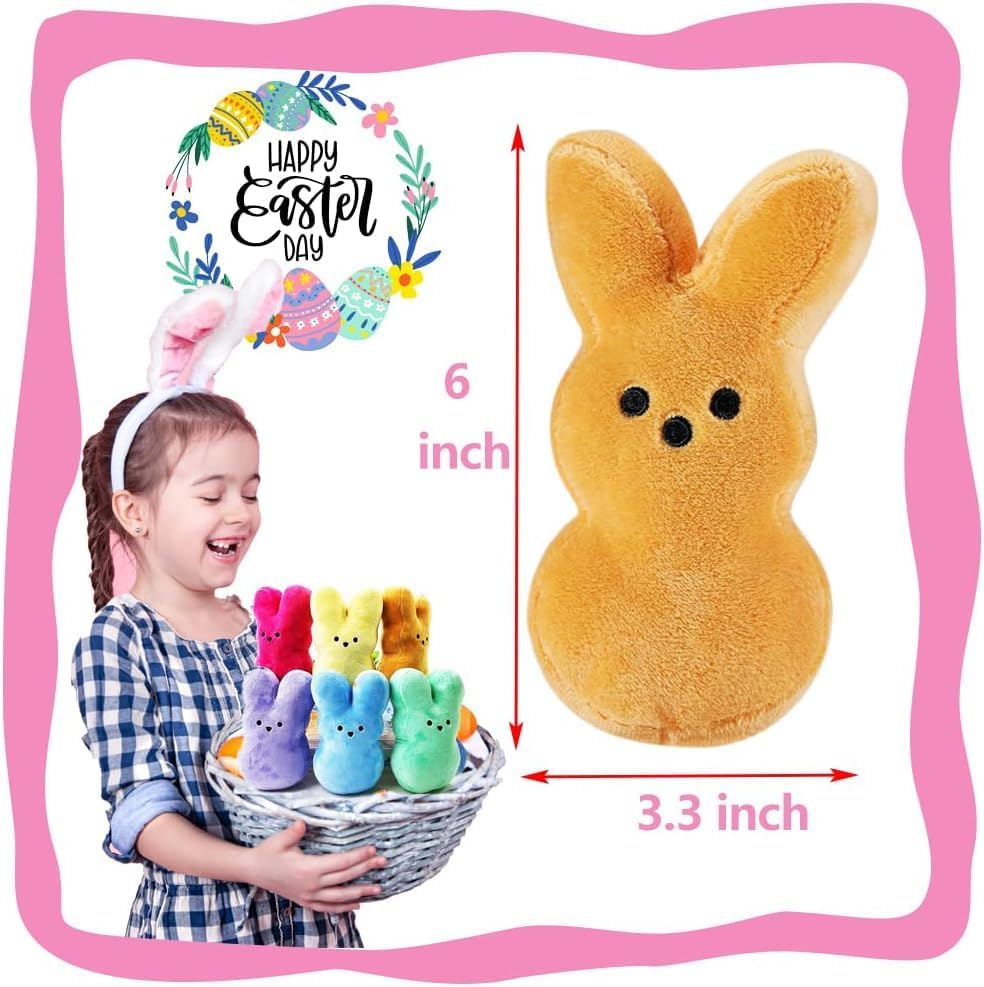 Buosha OZIF Easter Bunny Plush Pillow 15cm 6pcs Set