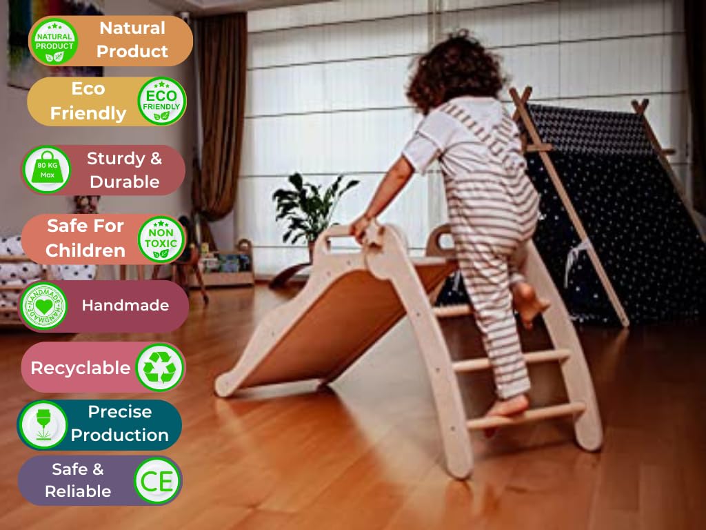Kidodido Montessori Wooden Freestanding Slide