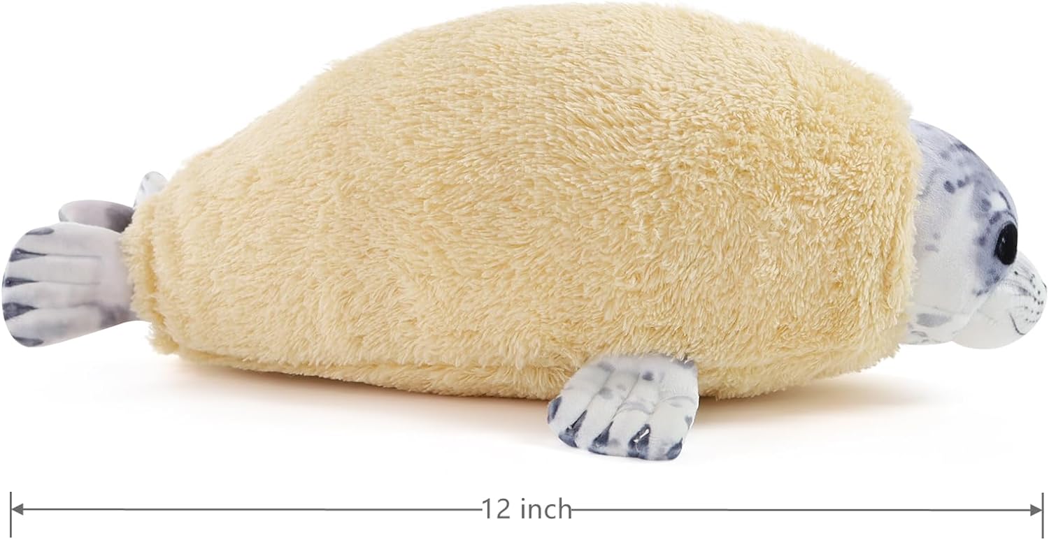 Furvena Chubby Blob Seal Plush Pillow Toy 12 Inch