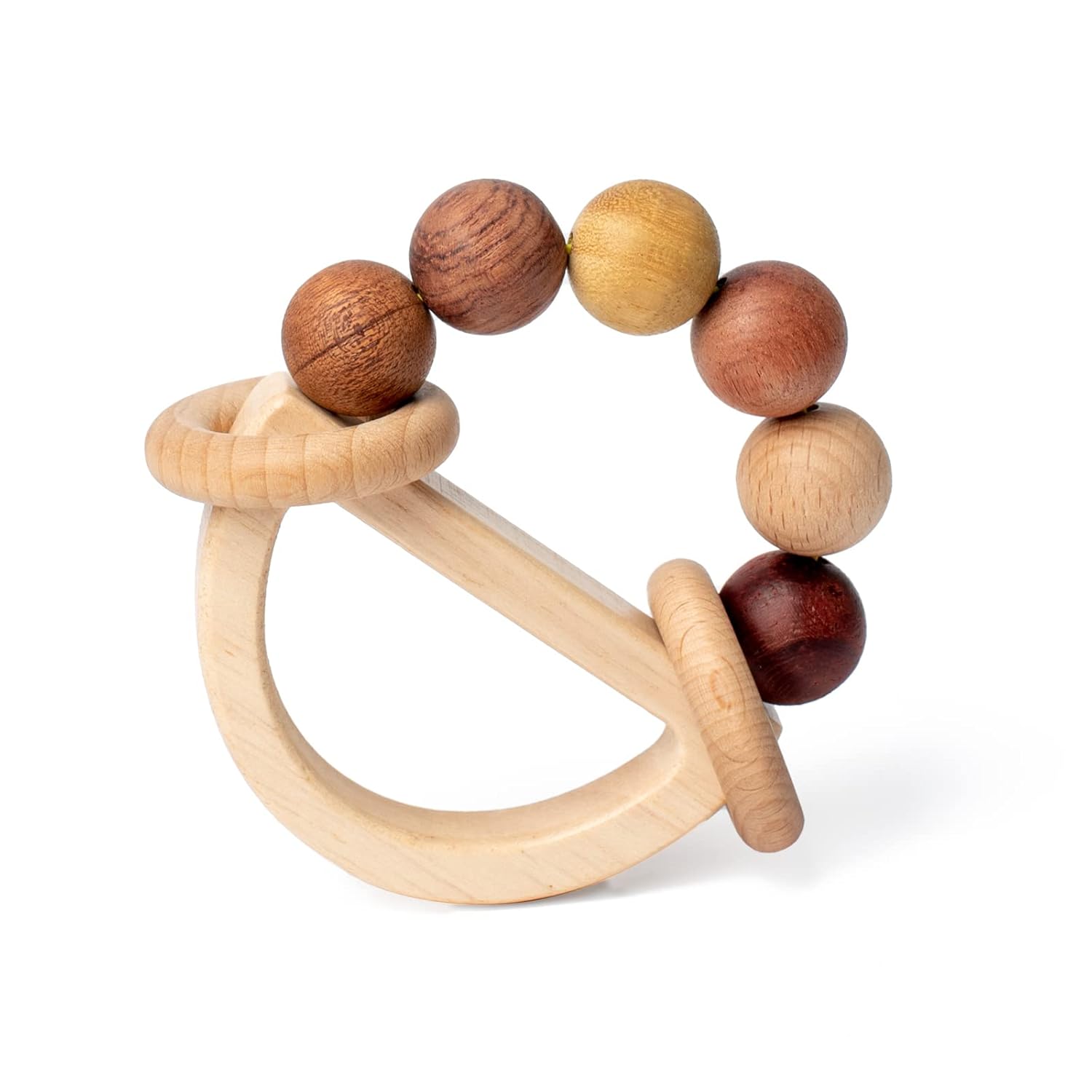 Busy Edition Wooden Rattles for Newborns and Toddlers 0-12 Months