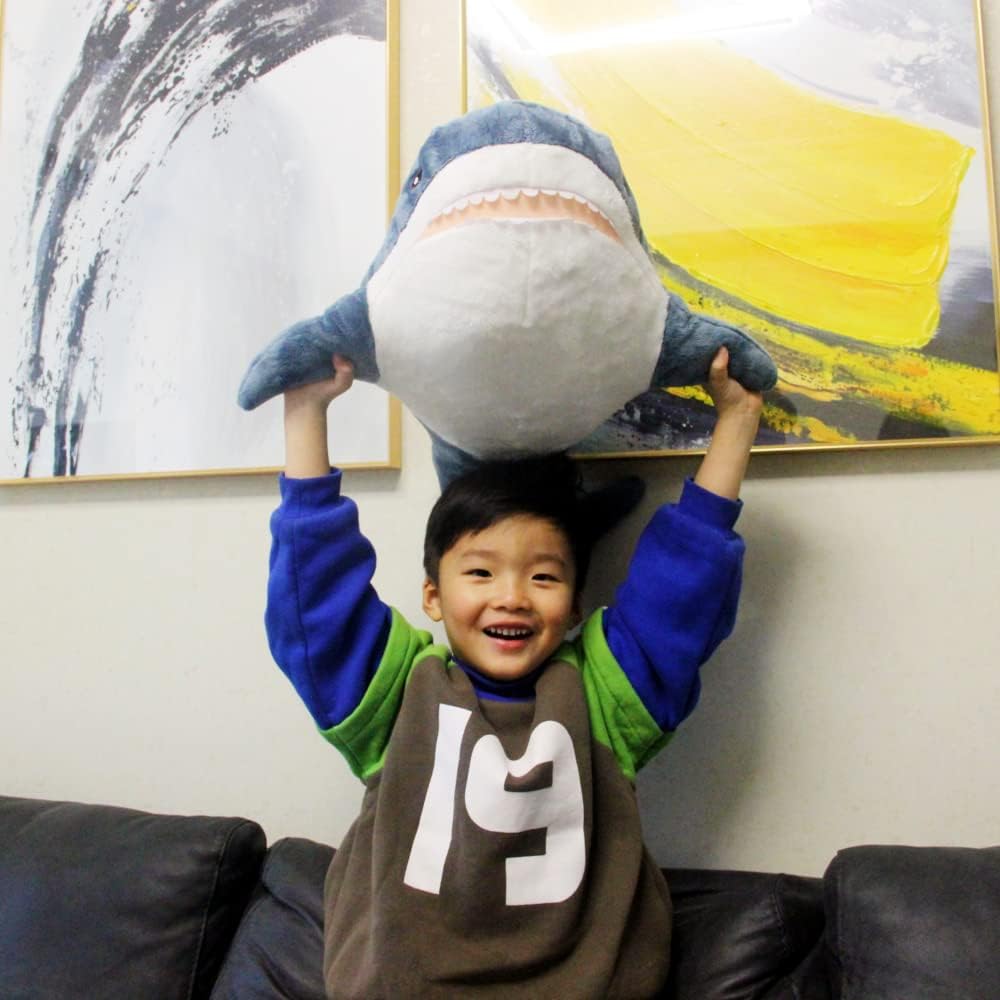 Ryttir 31 Inch Big Shark Plush Pillow