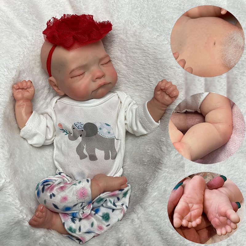 Realistic Full Body Silicone Baby Doll with Clothes Set