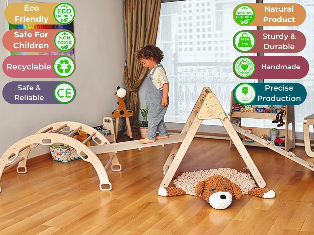Kidodido Montessori Wooden Climbing Set for Kids