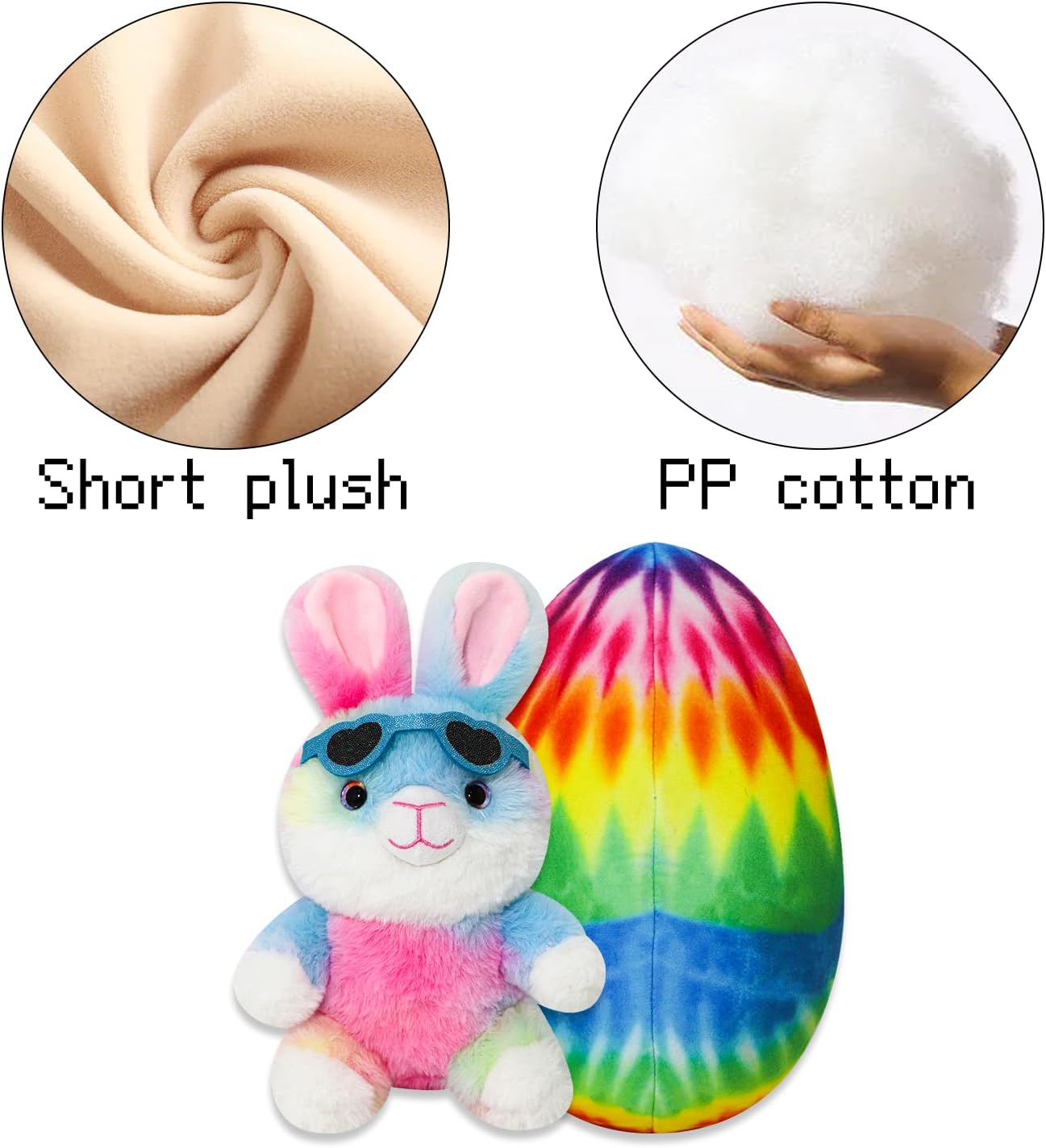 Easter Bunny Egg Toy with Hidden Zipper