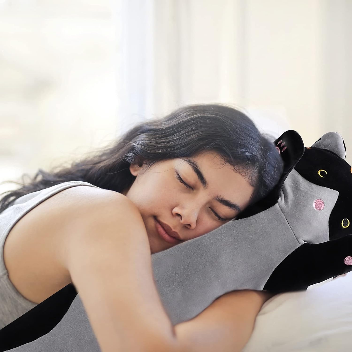 WUYU Plush Cat Pillow Toy for Kids and Girlfriend