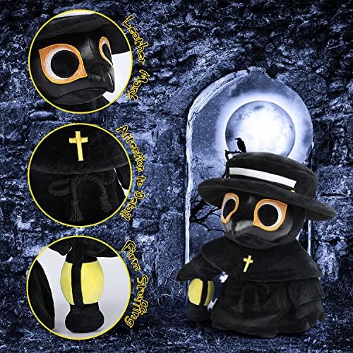 AULUDA Plague Doctor Plush Pillow 16 Inch Weighted Hug Toy
