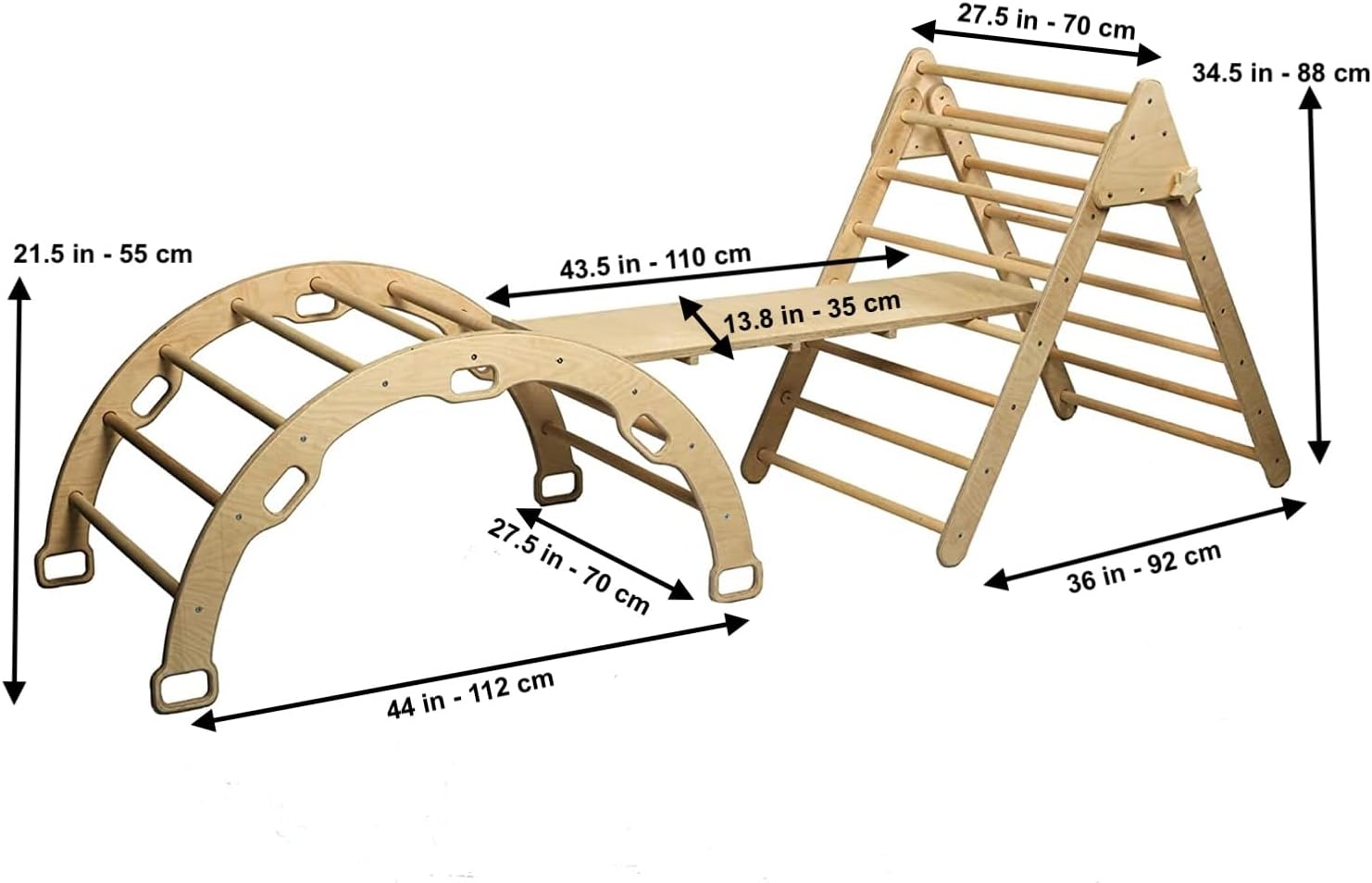 Kidodido Montessori Wooden Climbing Set for Kids