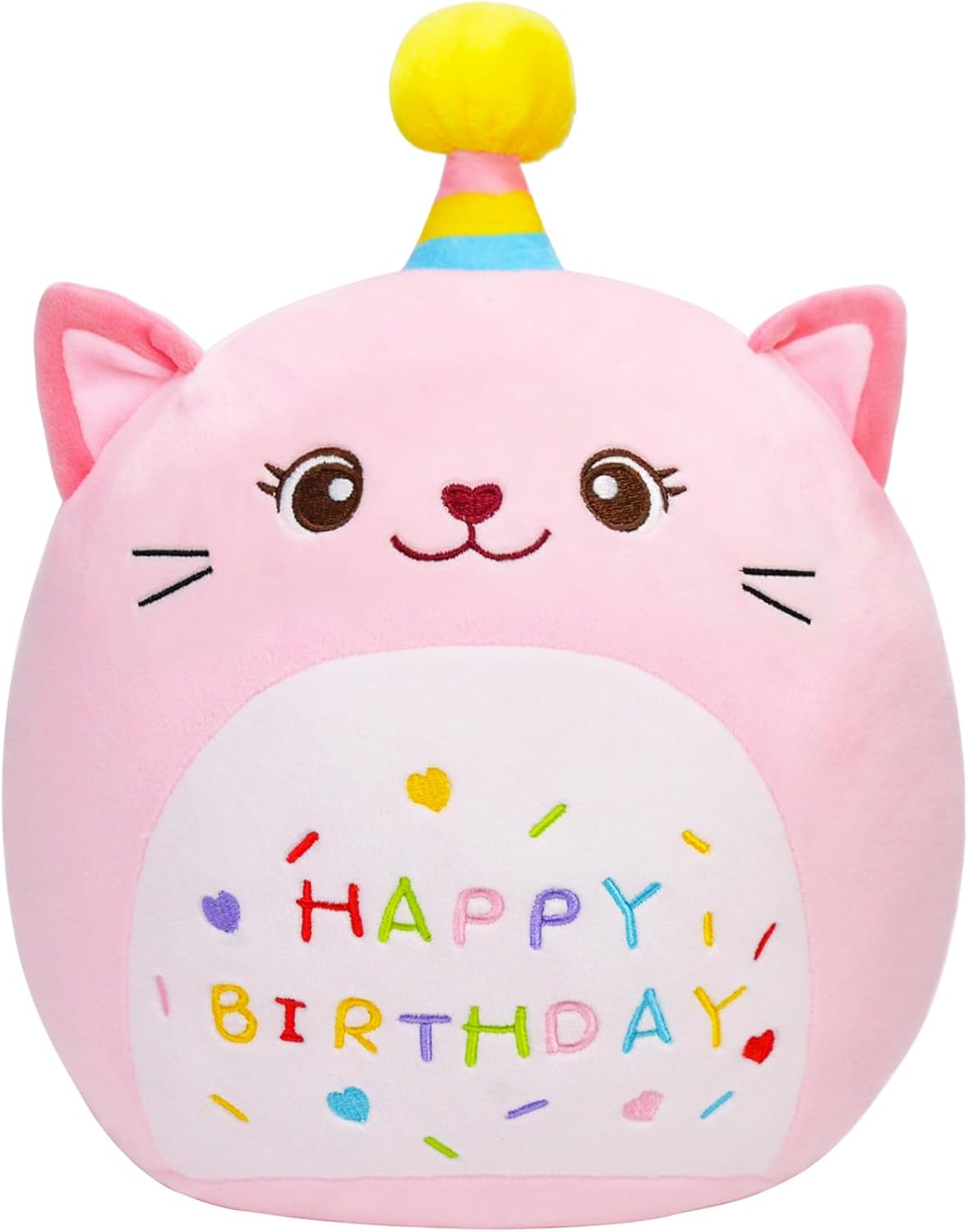 LICSOR 12 Inch Plush Unicorn Cat Birthday Pillow