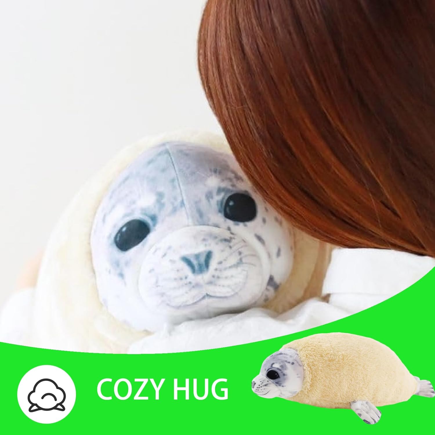 20 Molting Seal Plush Pillow Chubby Blob Seal Stuffed Animal
