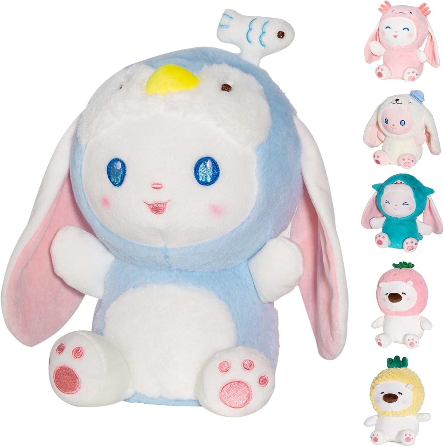 10 Penguin Bunny Plush Pillow Squishy Soft Kawaii Plushie
