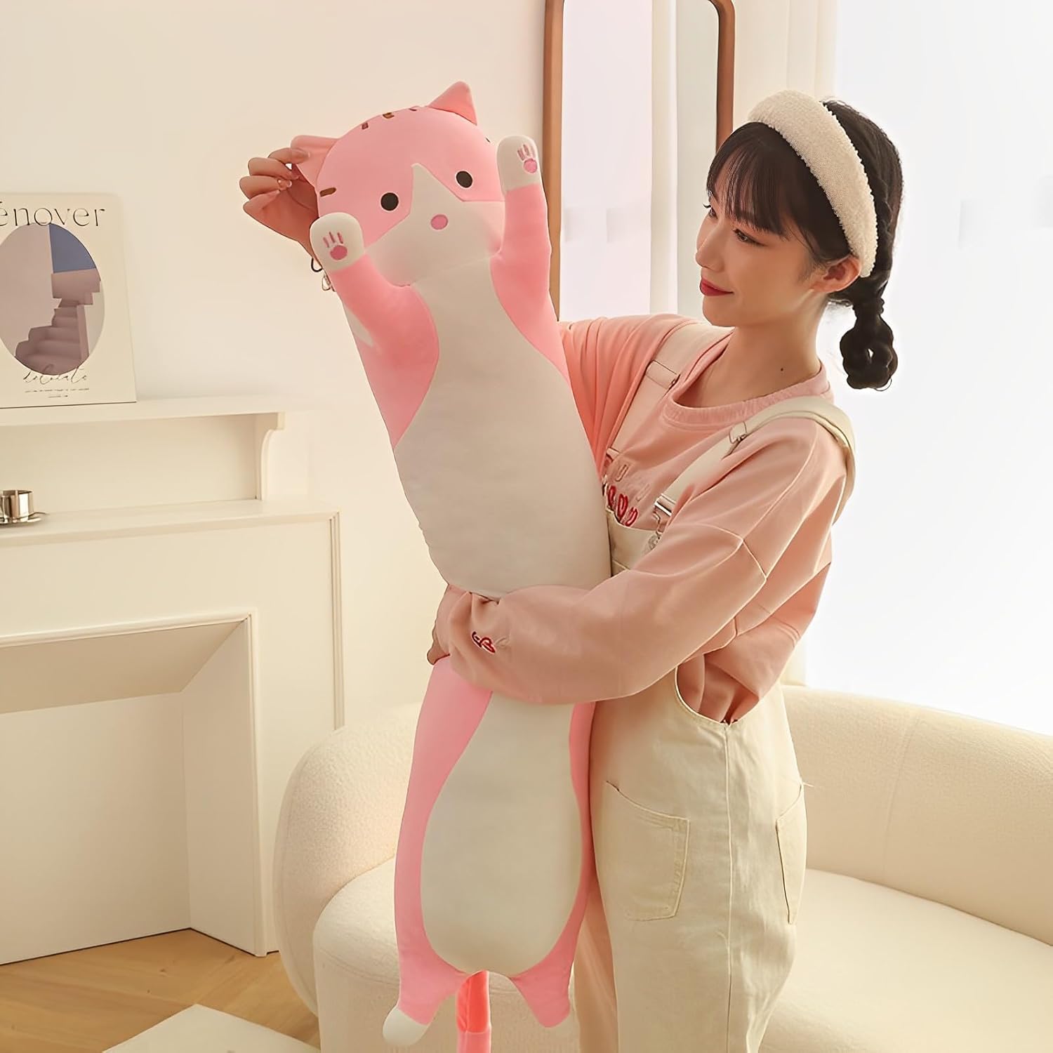 WUYU Plush Cat Pillow Soft Stuffed Kitten Toy Gift for Kids