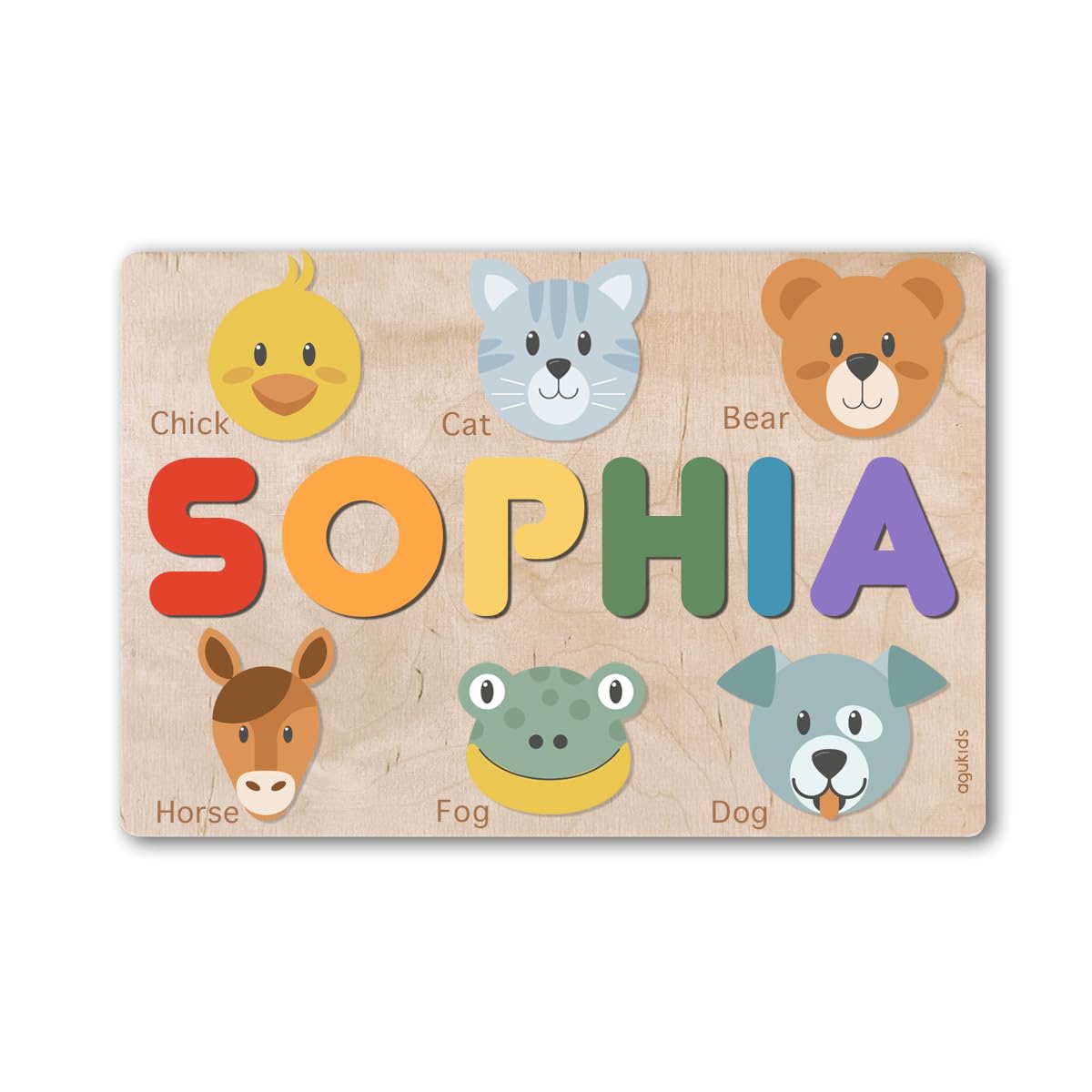 Agukids Personalized Baby Name Puzzle