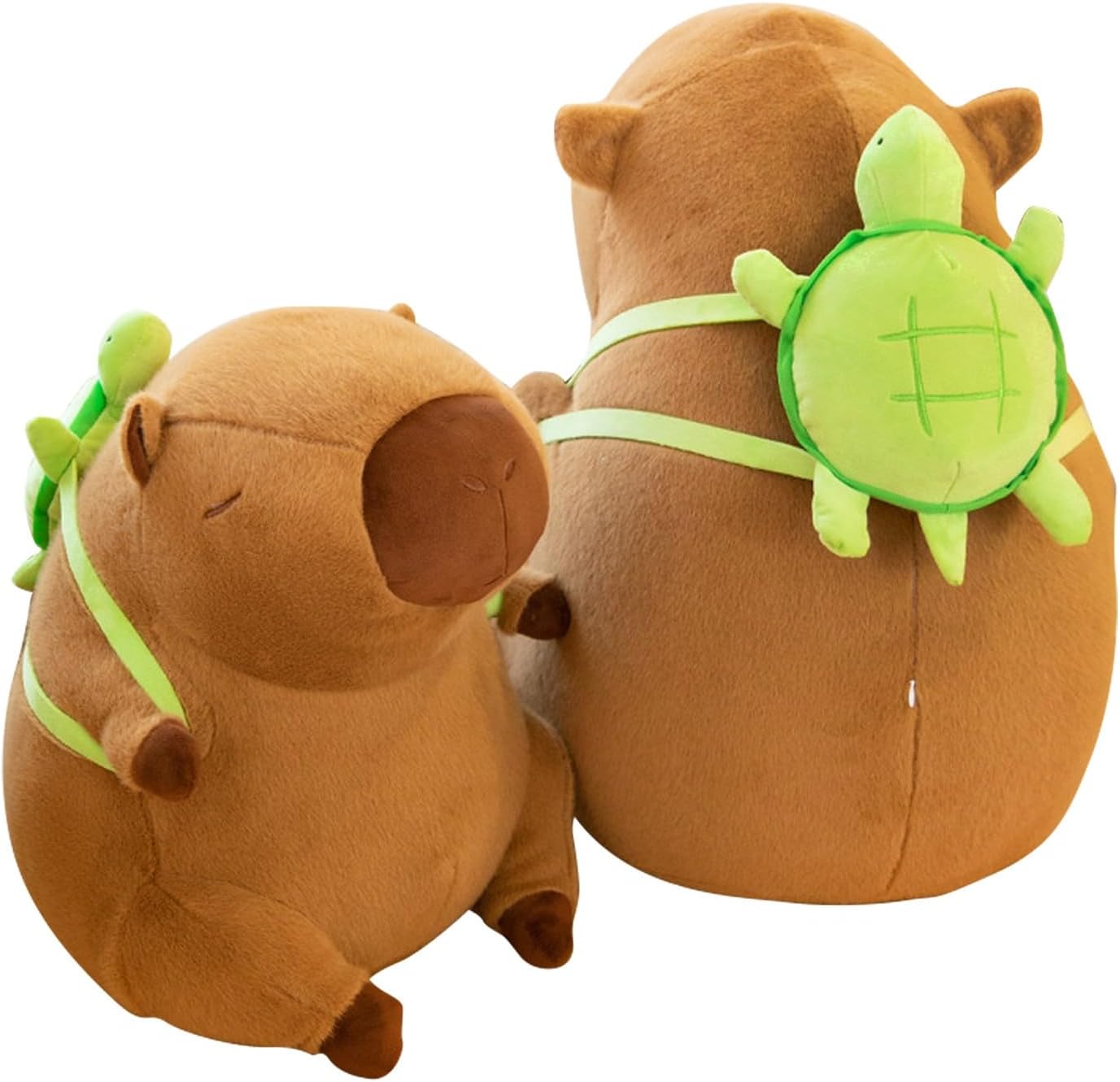 Capybara Plush Stuffed Animal with Turtle Backpack 9 Inch