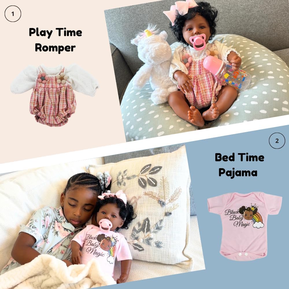 Black Baby Magic Reborn Destiny Doll 6 Piece Set 1