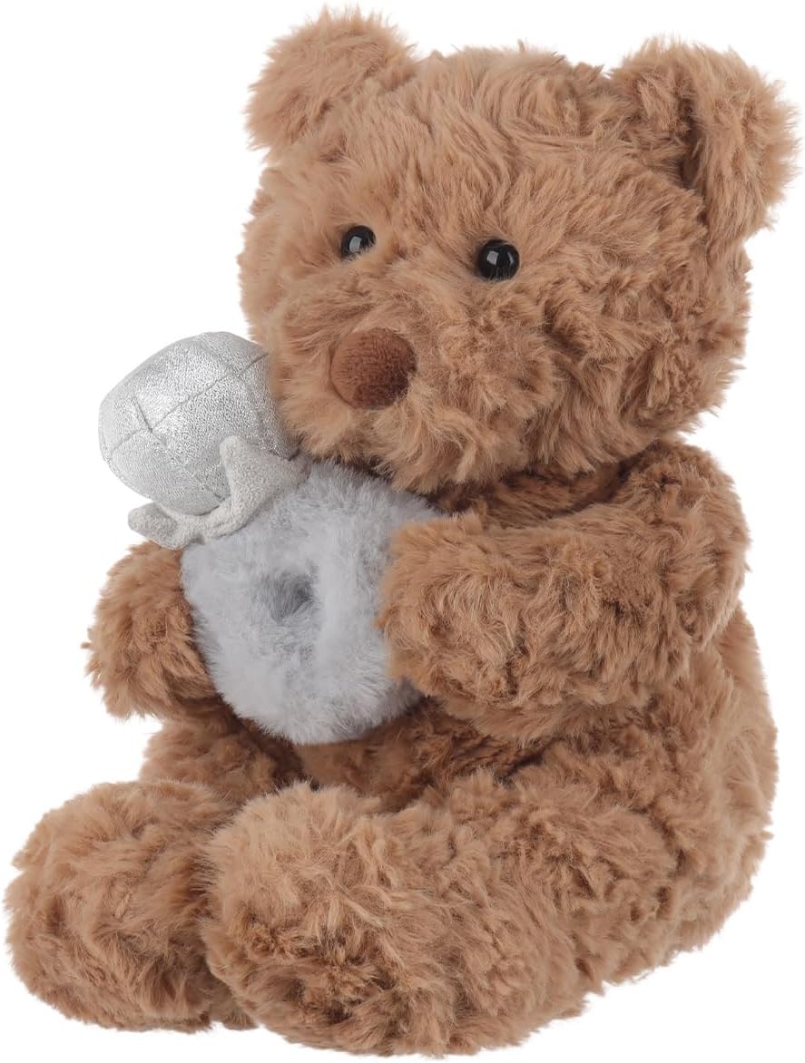 Apricot Lamb Romantic Coffee Bear with Diamond Ring Stuffed Animal 1