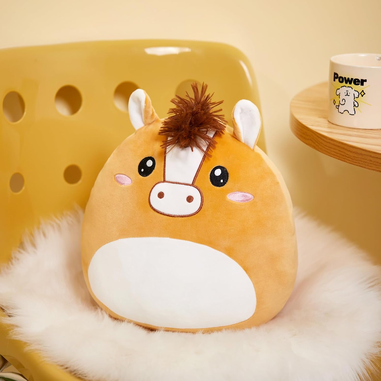 Athionsu 12-Inch Plush Horse Pillow Cuddly Toy
