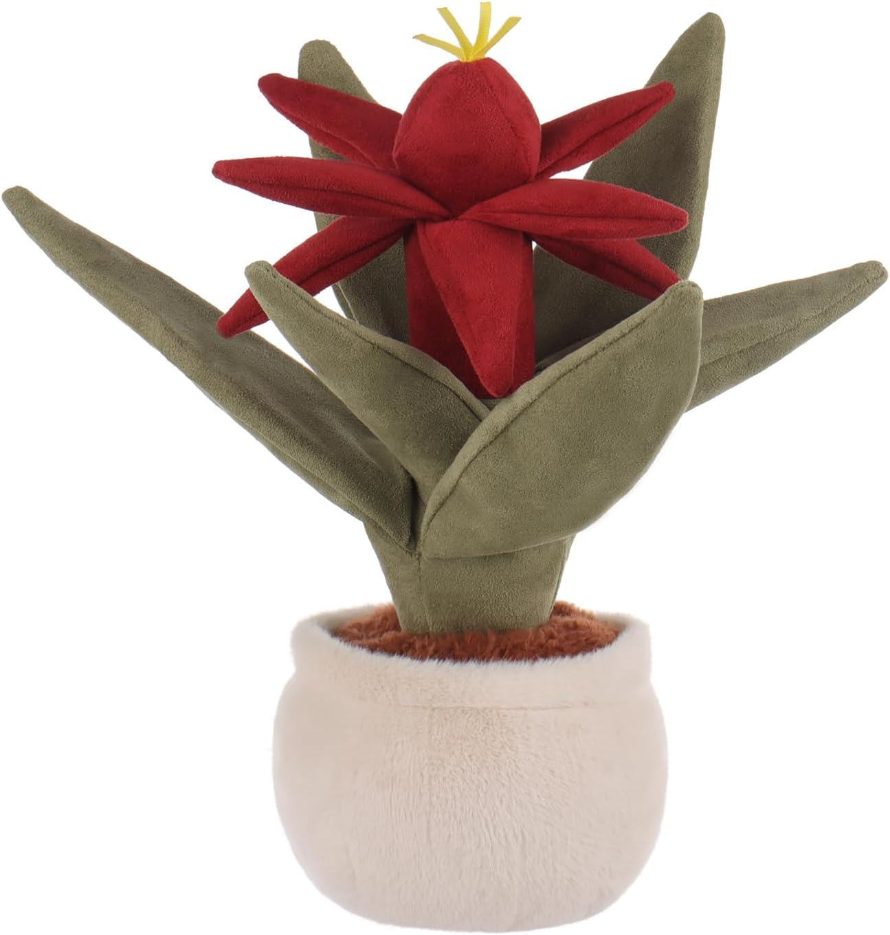 Apricot Lamb Red Vriesea Bromeliad Plant Stuffed Animal