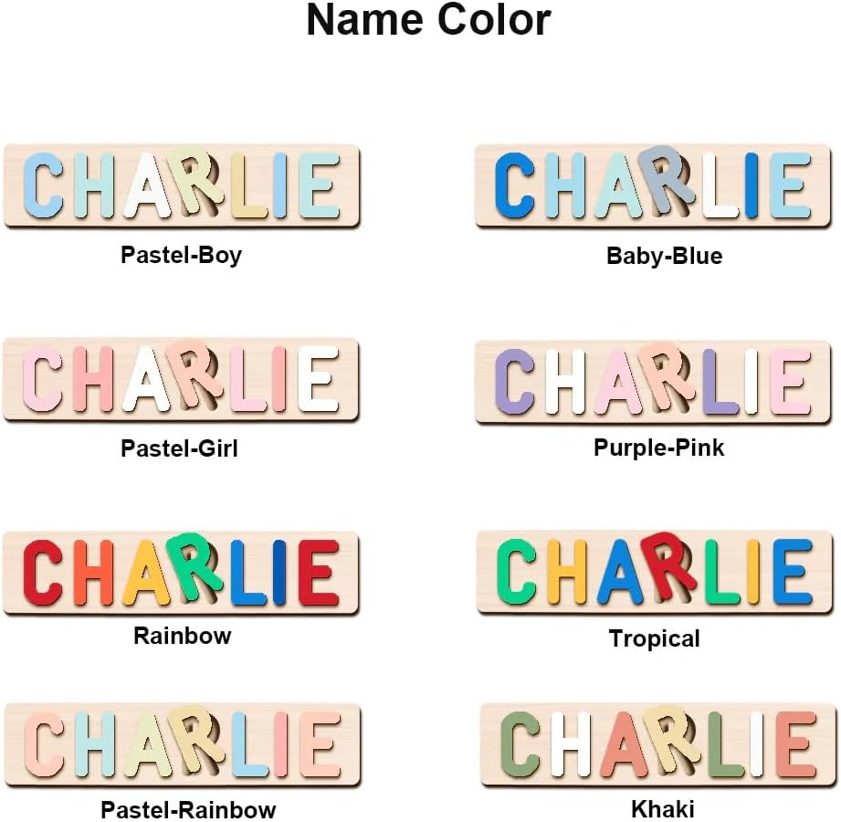 Personalized Name Puzzle with Custom Blessing for Toddlers