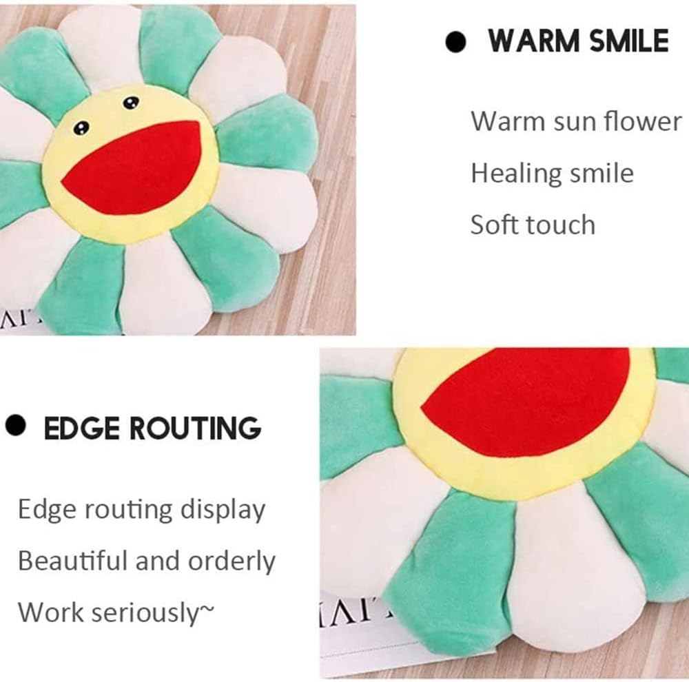 TEFU Flower Plush Pillow 165in 42cm Sunflower Decor Cushion