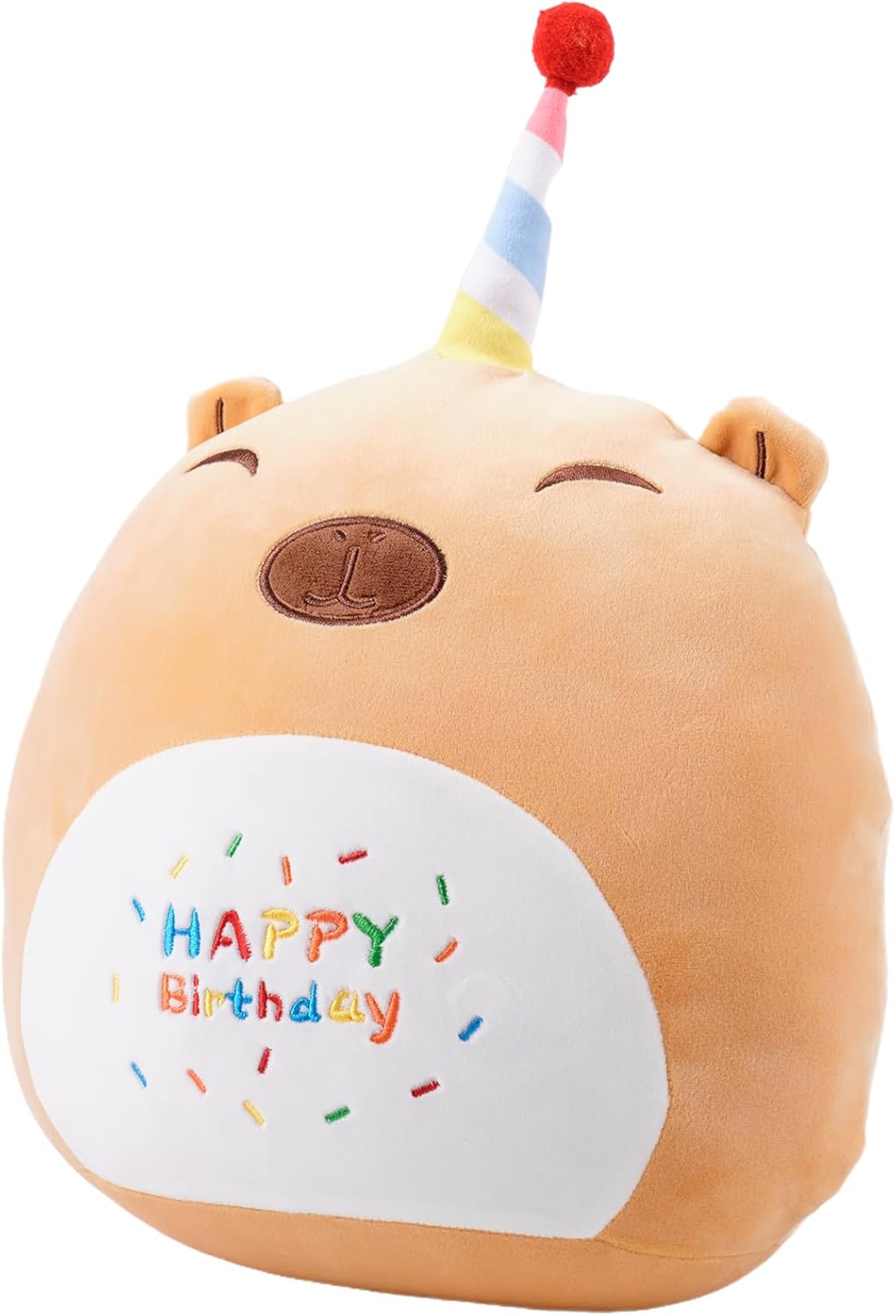 16 Inch Plush Brown Capybara Hugging Pillow