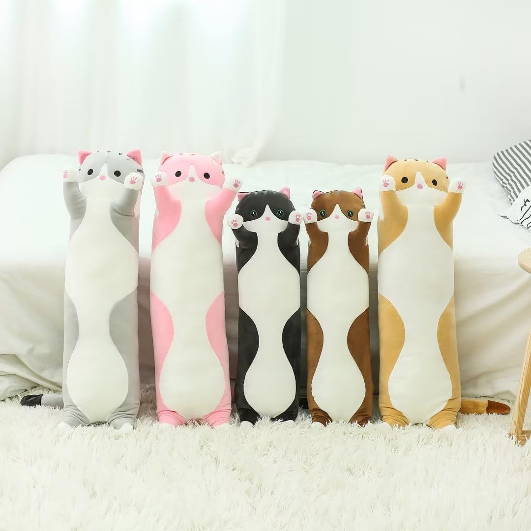 SHINUOER Long Pink Cat Plush Pillow 197 Inch