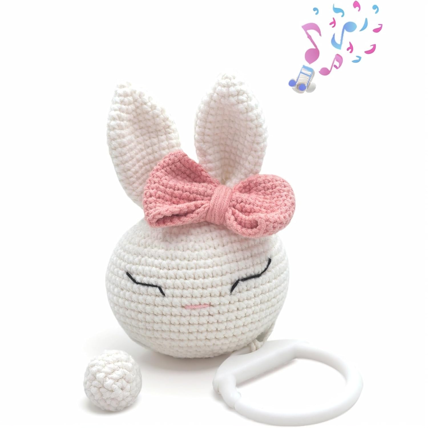BBYP Crochet Rabbit Musical Toy for Baby