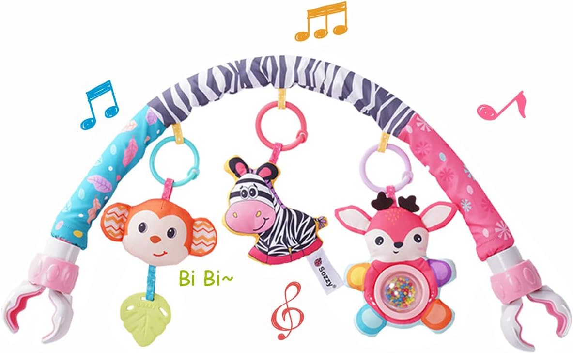 PauHami1ton Baby Mobile with Hanging Toys - Pink Zebra Design