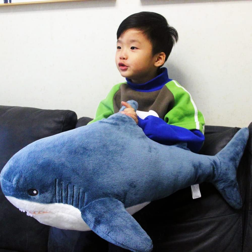 Ryttir 31 Inch Big Shark Plush Pillow