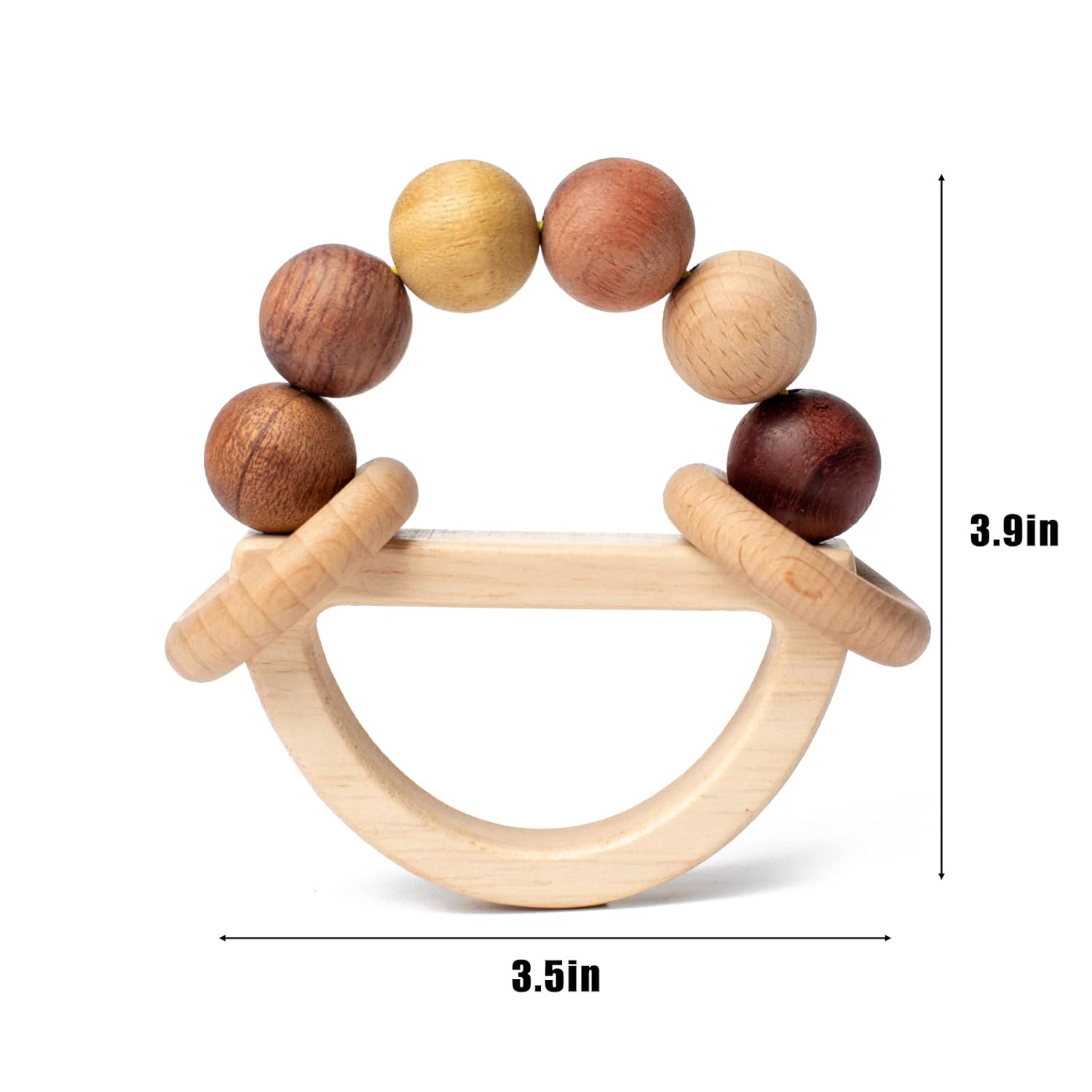 Busy Edition Wooden Rattles for Newborns and Toddlers 0-12 Months