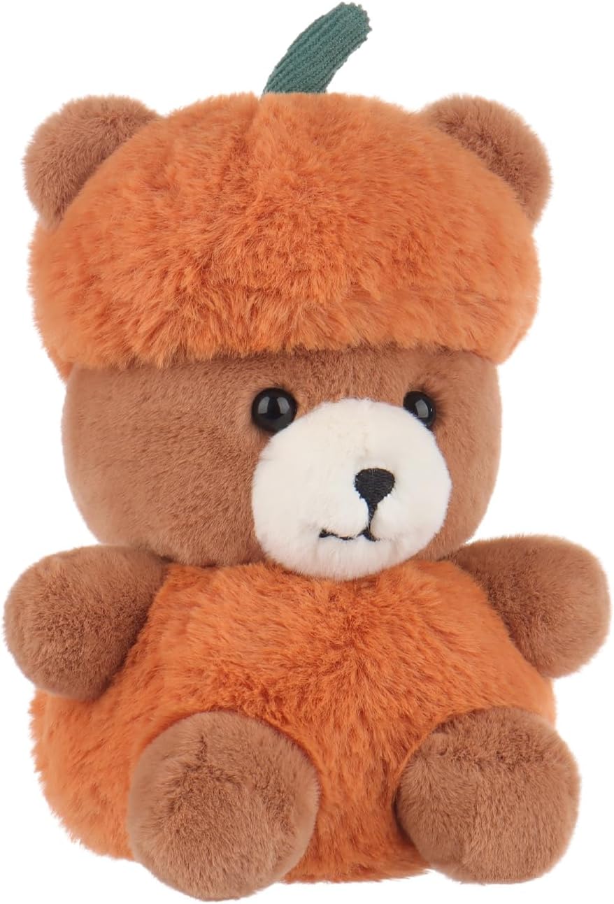 Apricot Lamb Pumpkin Bear Plush Toy for Kids