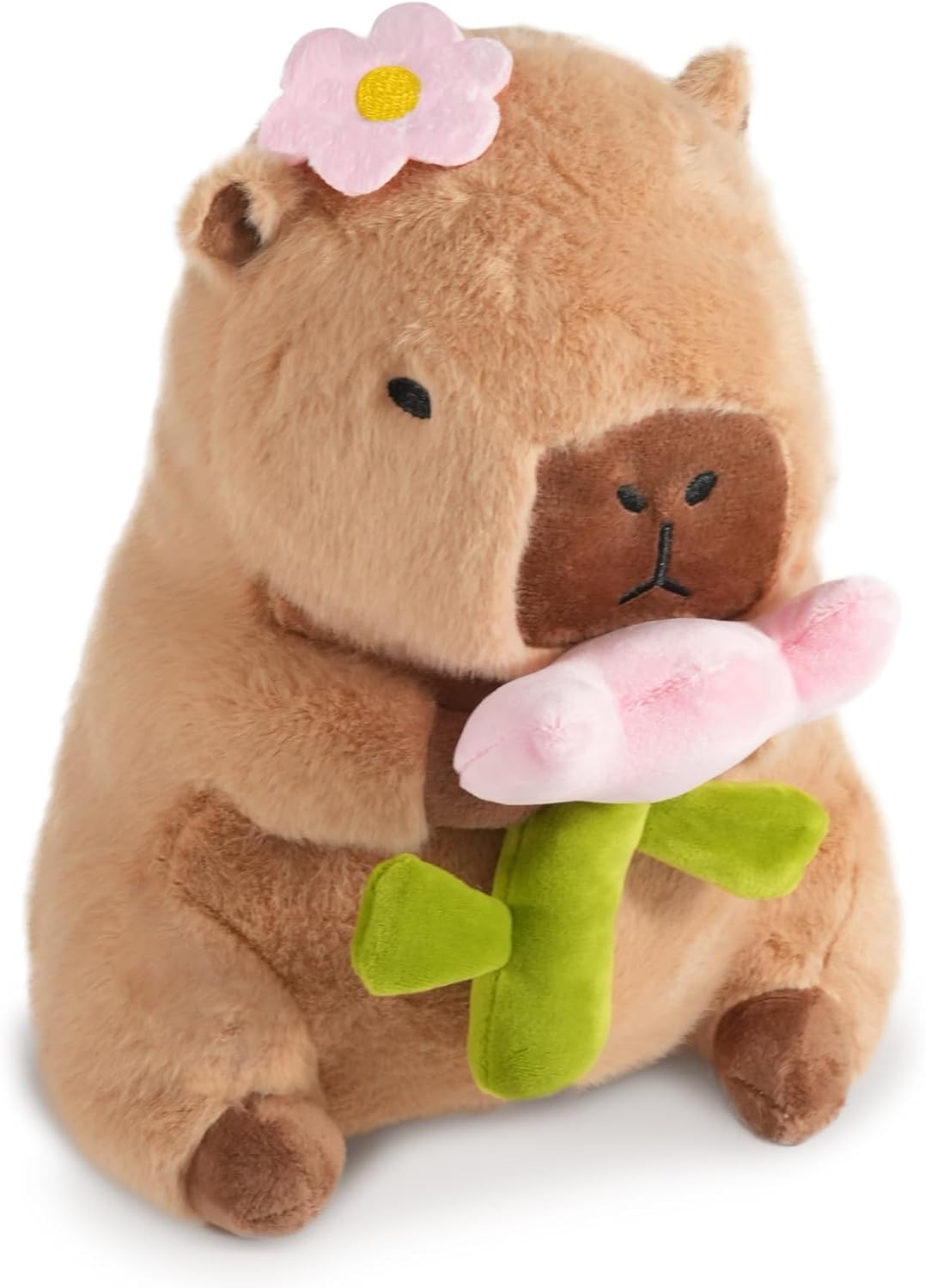 Flower Capybara Plush 11 Inch Cute Stuffed Animal Pillow