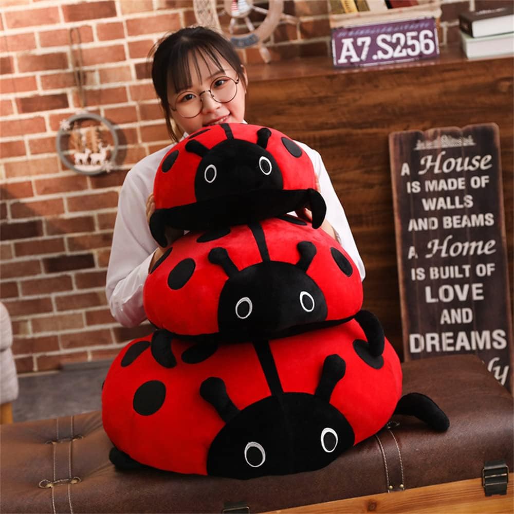 Soft Plush Ladybug Pillow Toy for Kids and Adults Red 30cm11inch