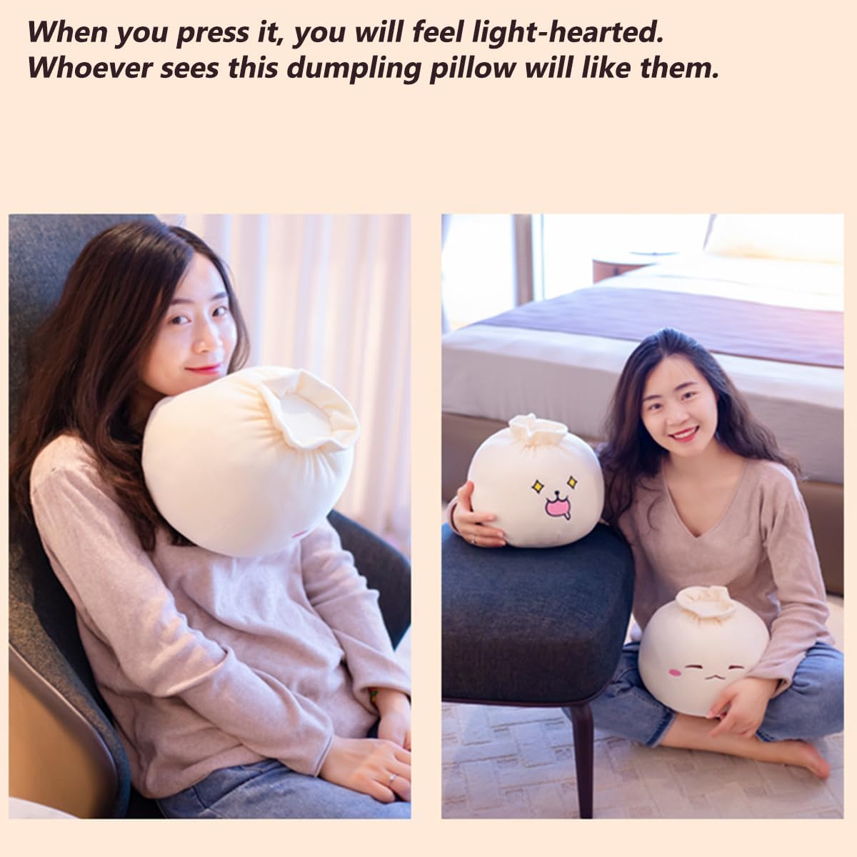 Yoholto Dumpling Plush Pillow Frown 63x122in