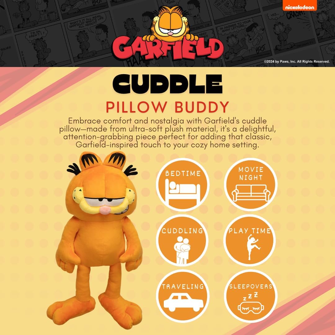 Garfield Plush Cuddle Pillow Officially Licensed by Franco Collectibles