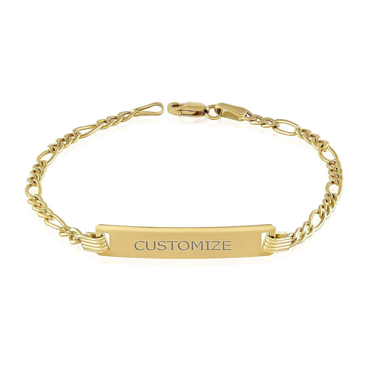 TOUSIATTAR 14K Yellow Gold Baby ID Bracelet