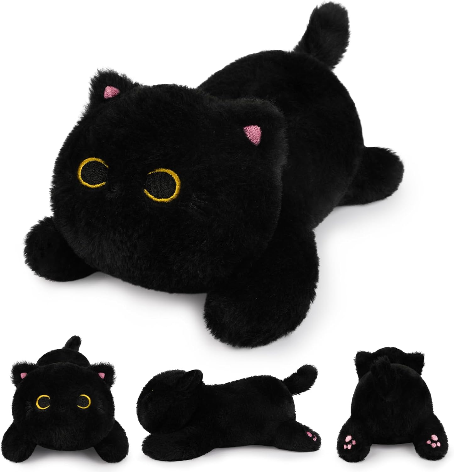 Leokawin Weighted Black Cat Plush Pillow