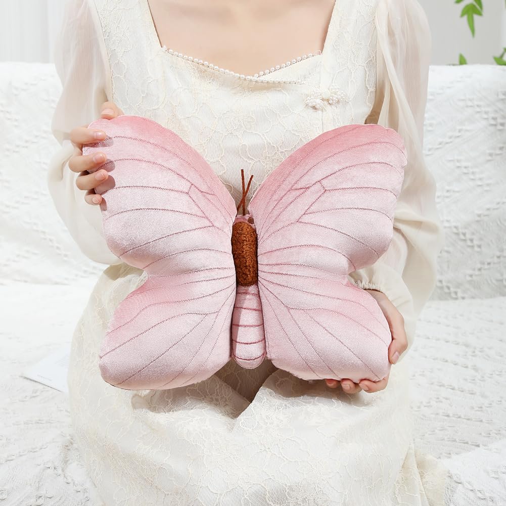 Butterfly Shaped Plush Pillow All Pink