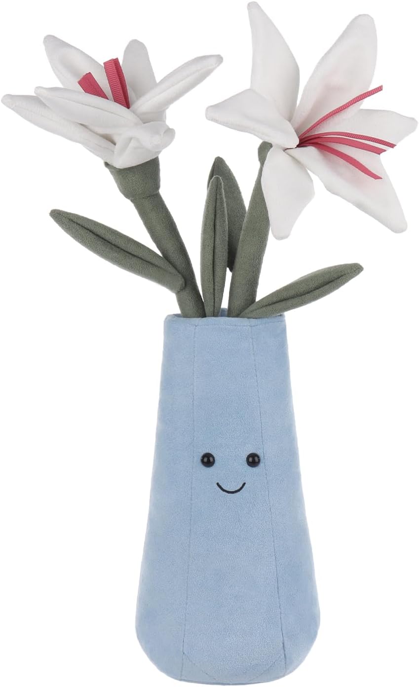 Apricot Lamb Potted Flower Lily Vase Plant Stuffed Animal 138 Inches